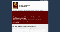 Desktop Screenshot of christianexecutiveforum.com